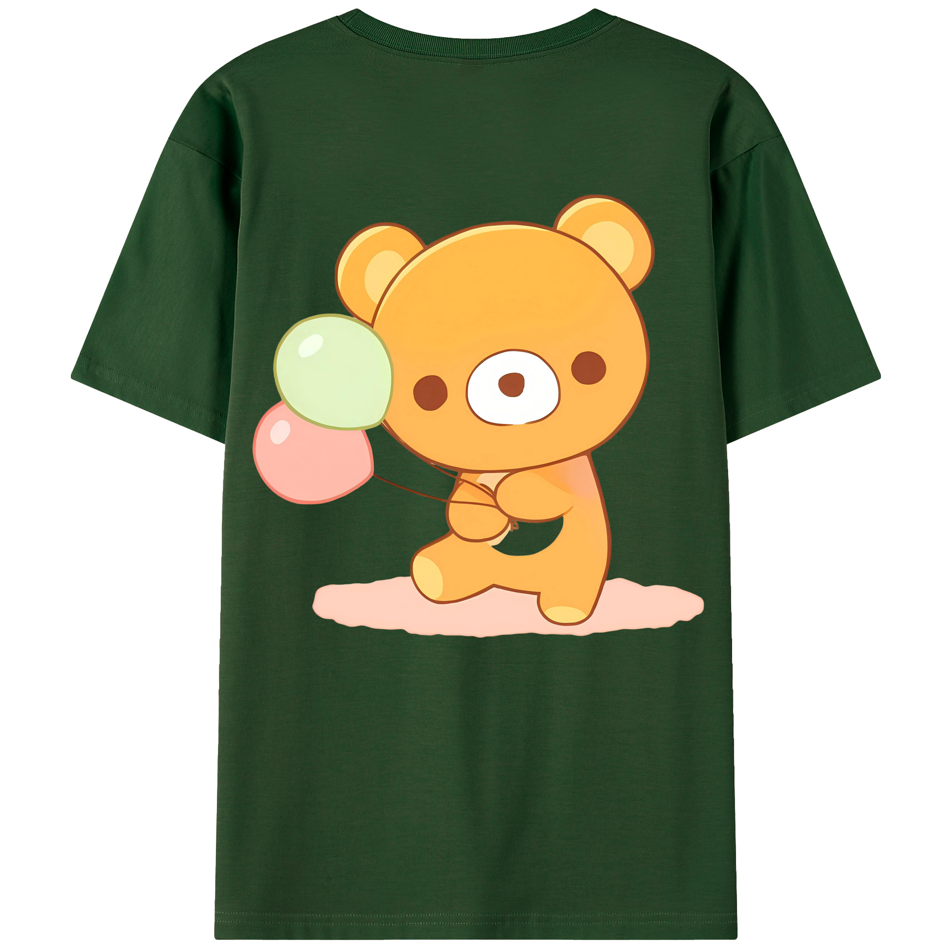 （画像用） リラックマ リラックマ キイロイトリ Rilakkuma Korilakkuma Kiiroitori 綿100％半袖Tシャツ（背面プリント）